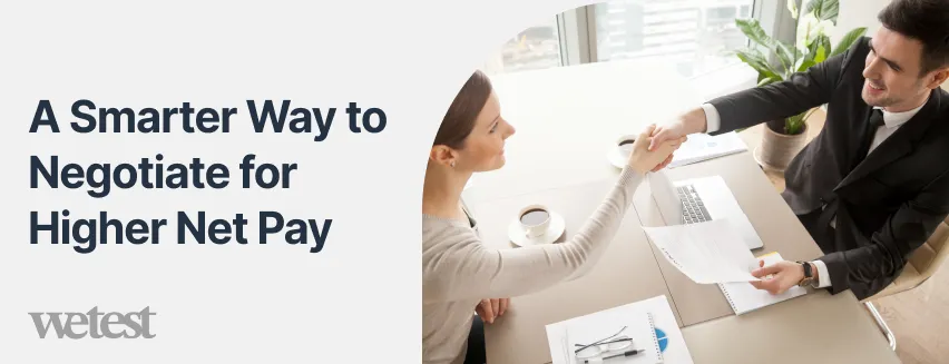 A man and woman closing a negotiation, shaking hands looking satisfied