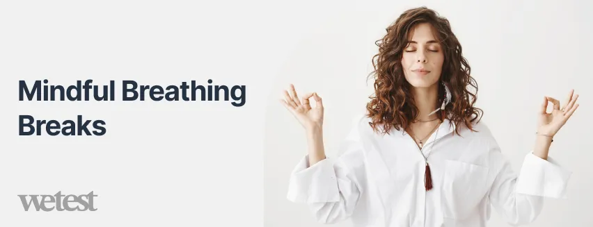 a woman doing breathing exercises