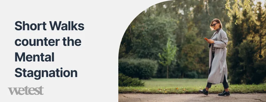A woman taking a walk in the park