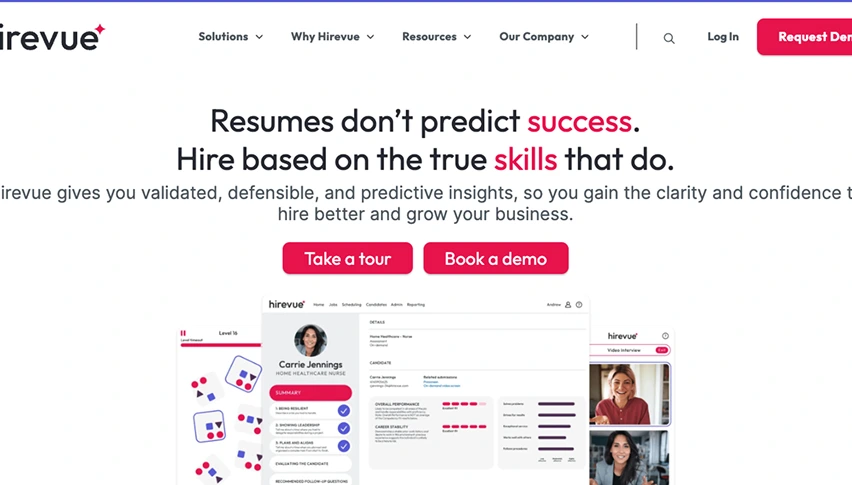 HireVue Screenshot