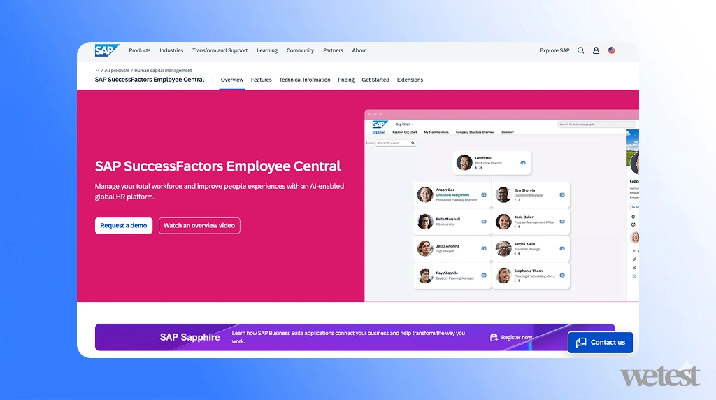 SAP SuccessFactors Screenshot