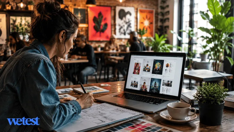 graphic designer working