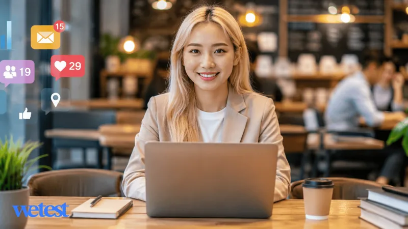virtual assistant working
