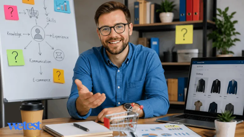 A man sitting in an office