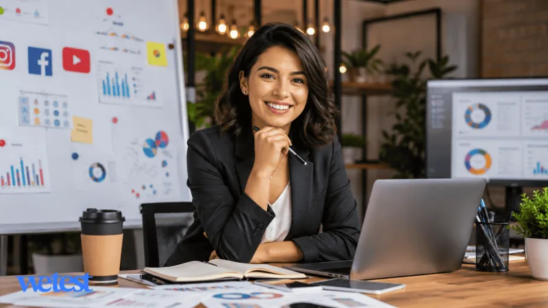 digital marketer in office