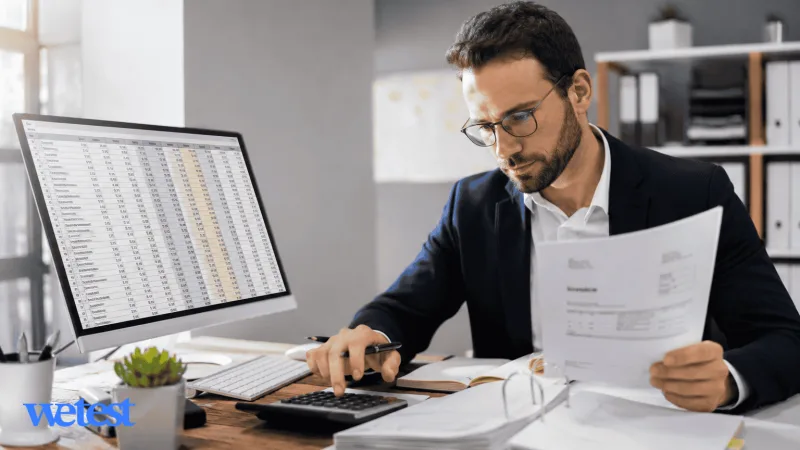an accountant working