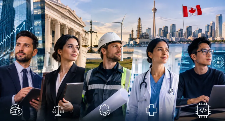 5 people in different fields (tech, finance, health, legal and engineering)